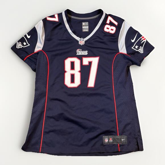 Rob Gronkowski #87 New England Patriots Nike On Field Women’s Jersey Large NFL - Picture 1 of 4